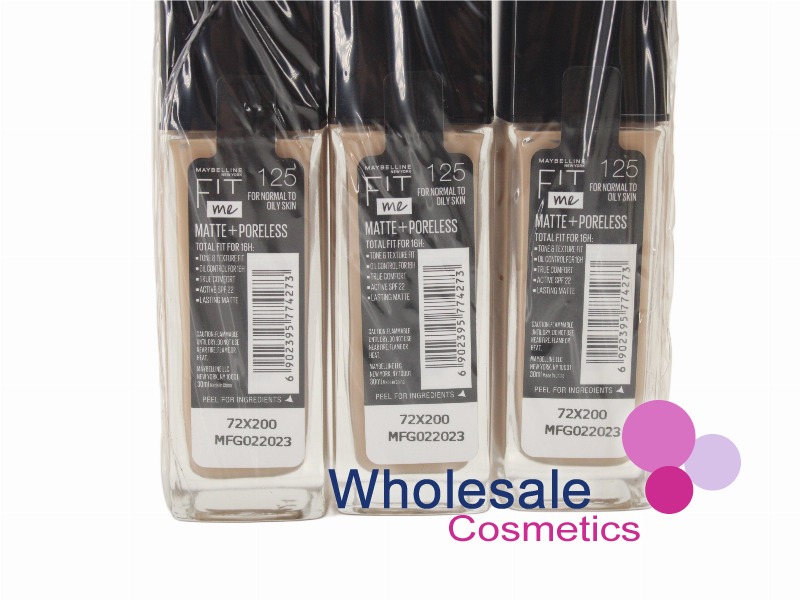 6 x Maybelline Matte And Poreless Foundation - 125